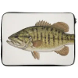 Vissen - Natuur - Vintage laptophoes neopreen klein -zkaufland3dotto
