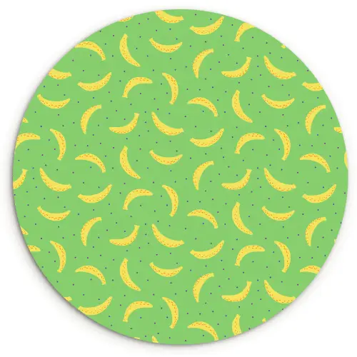 Groen - Geel - Bananen Wandcirkel plexiglas klein 852 -3d