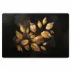 Gouden Bladeren op Donkere Achtergrond Placemat vinyl groot -zzsfeer1_Kitchenyeah-website
