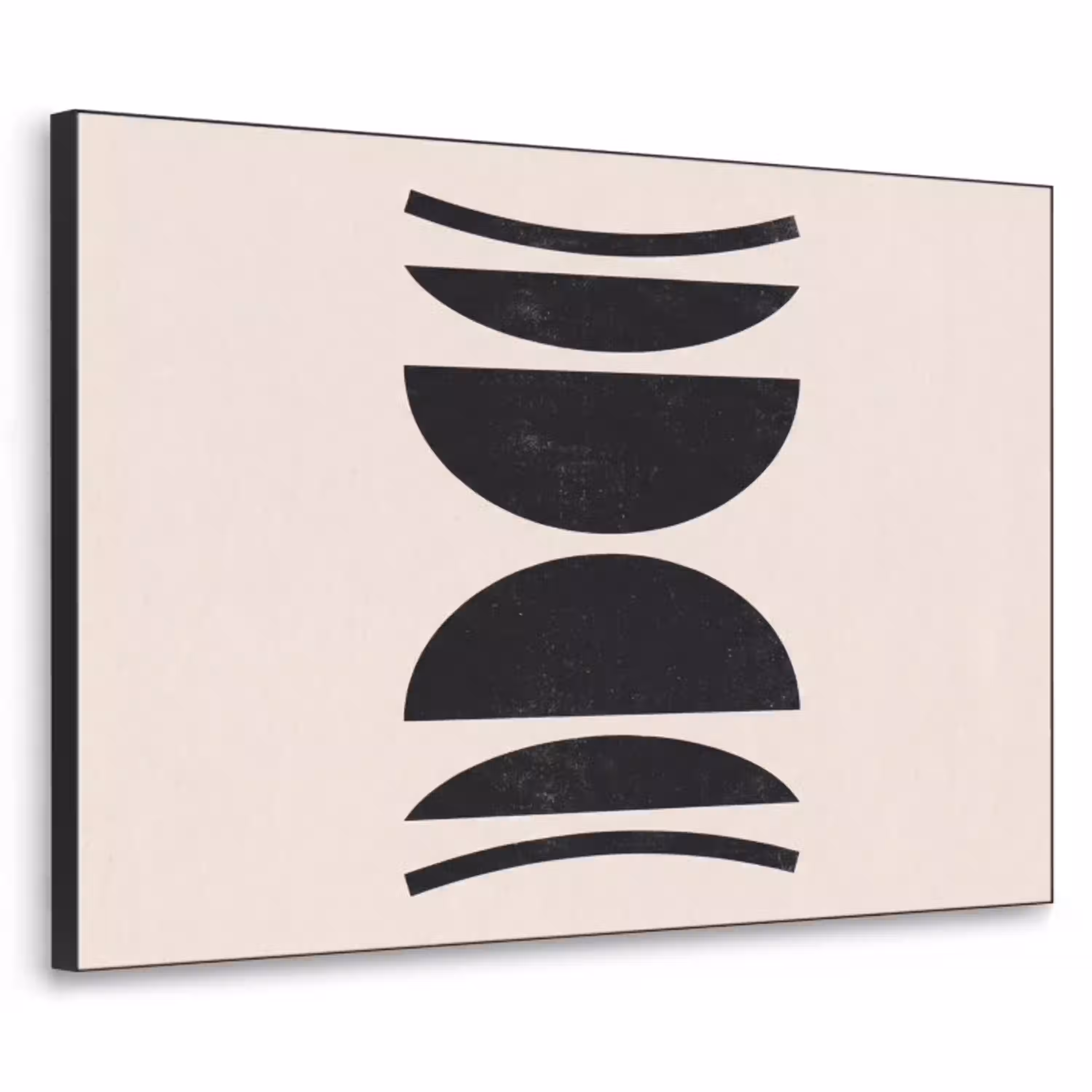 Abstract - Vormen - Zwart Textielframe zwart klein -3d