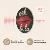 Lip - Rood - Quote Akoestische PET Vilt - Rond klein -USP_NL