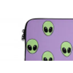 Alien - Retro - Lila laptophoes neopreen klein 279 -detail