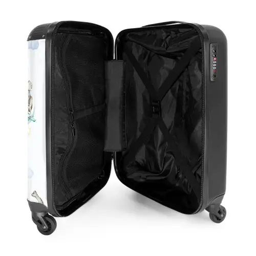 Dwalende dino's Koffer - NBS - Handbagage middel -binnenkant