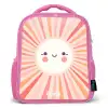 Ronde zon met gezicht Kinderrugzak - Roze middel -3d