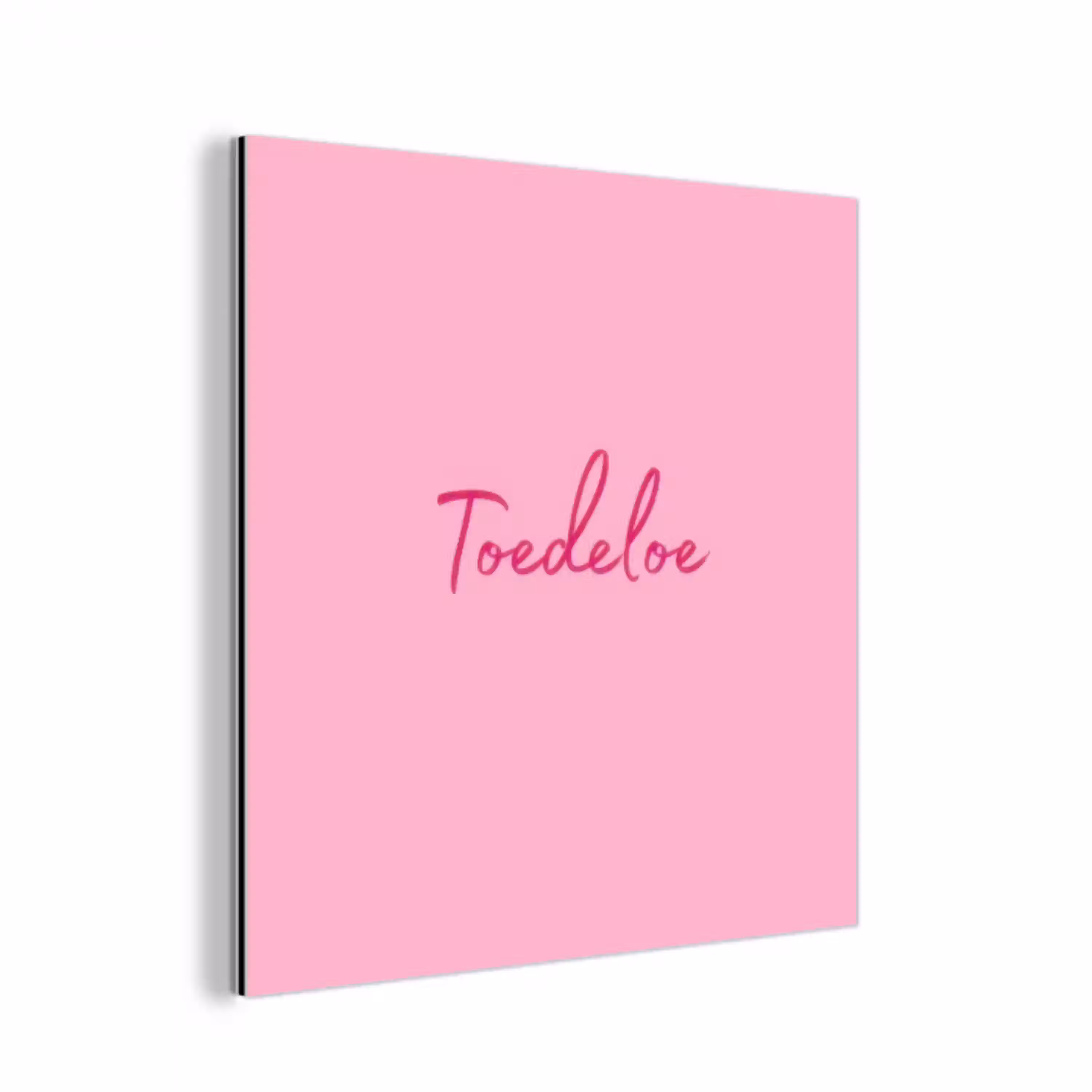 Toedeloe - Roze - Minimalistisch aluminium wit klein -3d