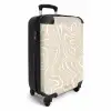 Beige achtergrond met abstracte witte lijnen NBS - Handbagage koffer - Kinderen Unisex middel -productfoto_3d