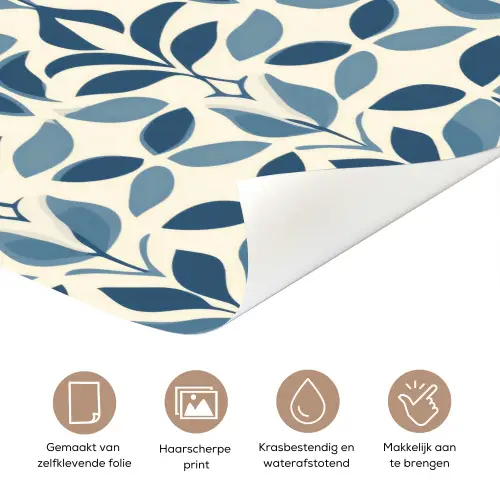 Flora - Modern - Blauw deurposter klein 289 -closeup_NL