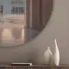 Zonsopkomst - Witte koepels - Plein - Moskee Akoestische PET Vilt - Rond klein -sfeer5_closeup
