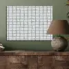 Patroon - Raster - Blauw - Grijs PET vilt klein 837 -sfeer2