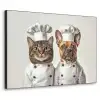 Kat - Hond - Kokskleding Textielframe zwart klein -3d