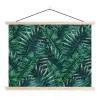 Bladeren - Inductie beschermer - Jungle - Tropical textielposter latten blank klein -3d