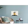 Zwarte boom - Gouden cirkel - Heuvel Muursticker klein -plant