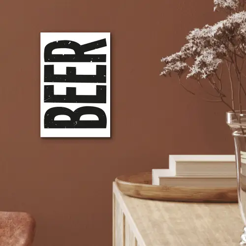 Bier - Japandi - Decoratie - Zwart aluminium wit klein -sfeer4