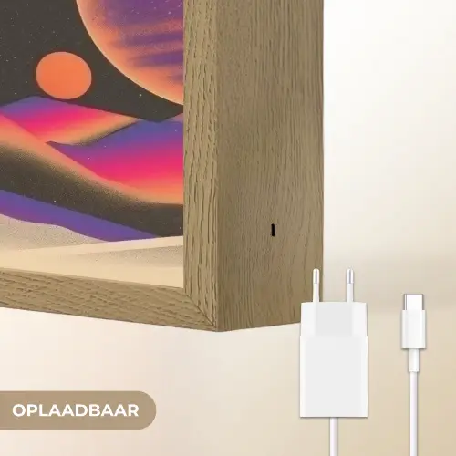 Hemel - Planeten - Felgekleurd Light Box met batterij (Wandlamp) middel -USP_websiteoplaadbaarNL