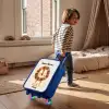 Lamar Leeuw Kinderkoffer - Blauw klein -sfeer1