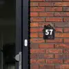 Zwarte tegels - Traditioneel Naambord Huisje klein -sfeer2