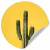 Cactus - Groen - Minimalistisch Wandcirkel behangsticker klein -3d
