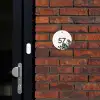 Wit met bladeren - Traditioneel Naambord Rond klein -sfeer1-rond-XS