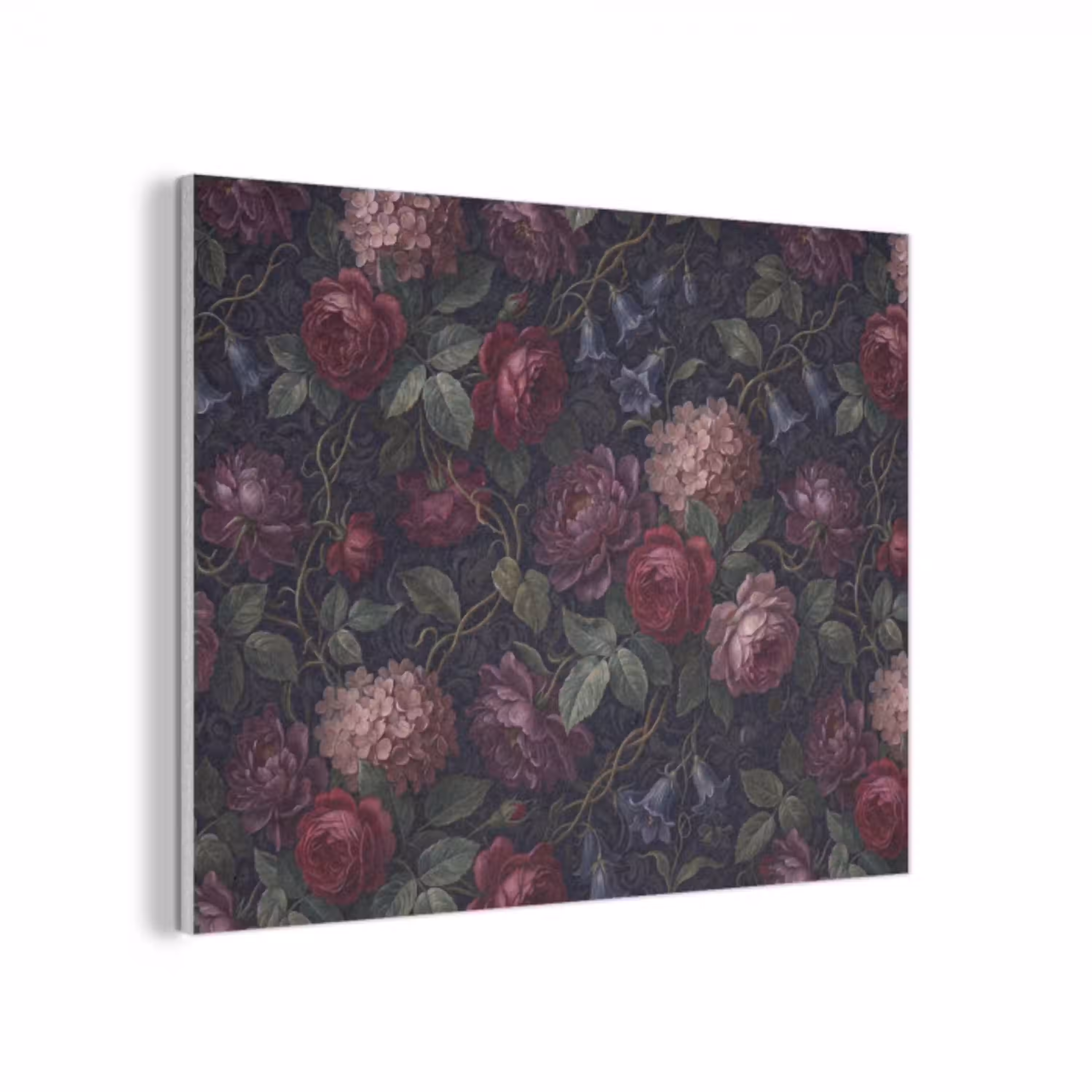 Bloemen - Rood - Klassiek - Donker - Patroon PET vilt klein -3d