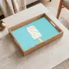 Ijsje - Stokje - Sprinkles - Lichtblauw Dienblad Rechthoek middel -sfeer1