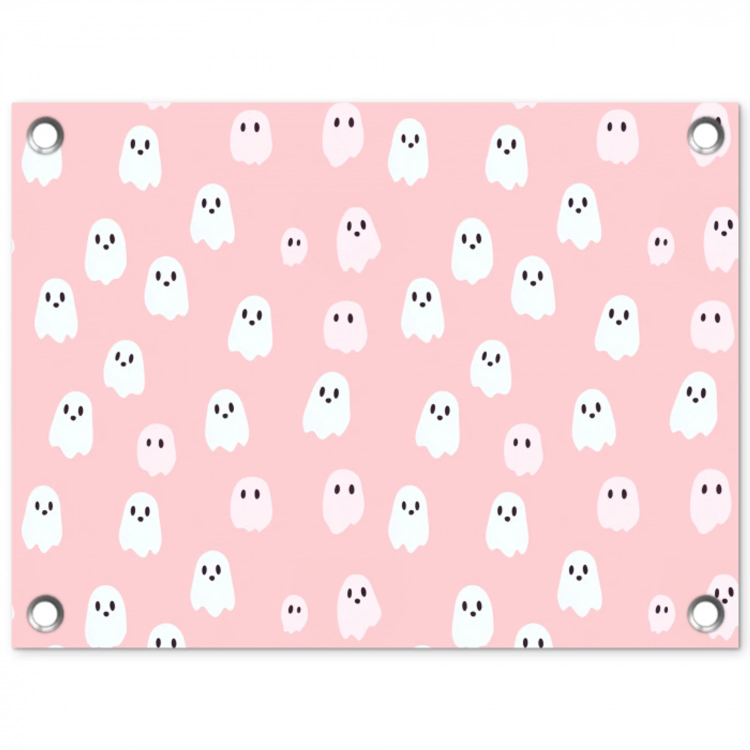 Spookjes - Patroon - Roze tuinposter los doek klein 239 -3d