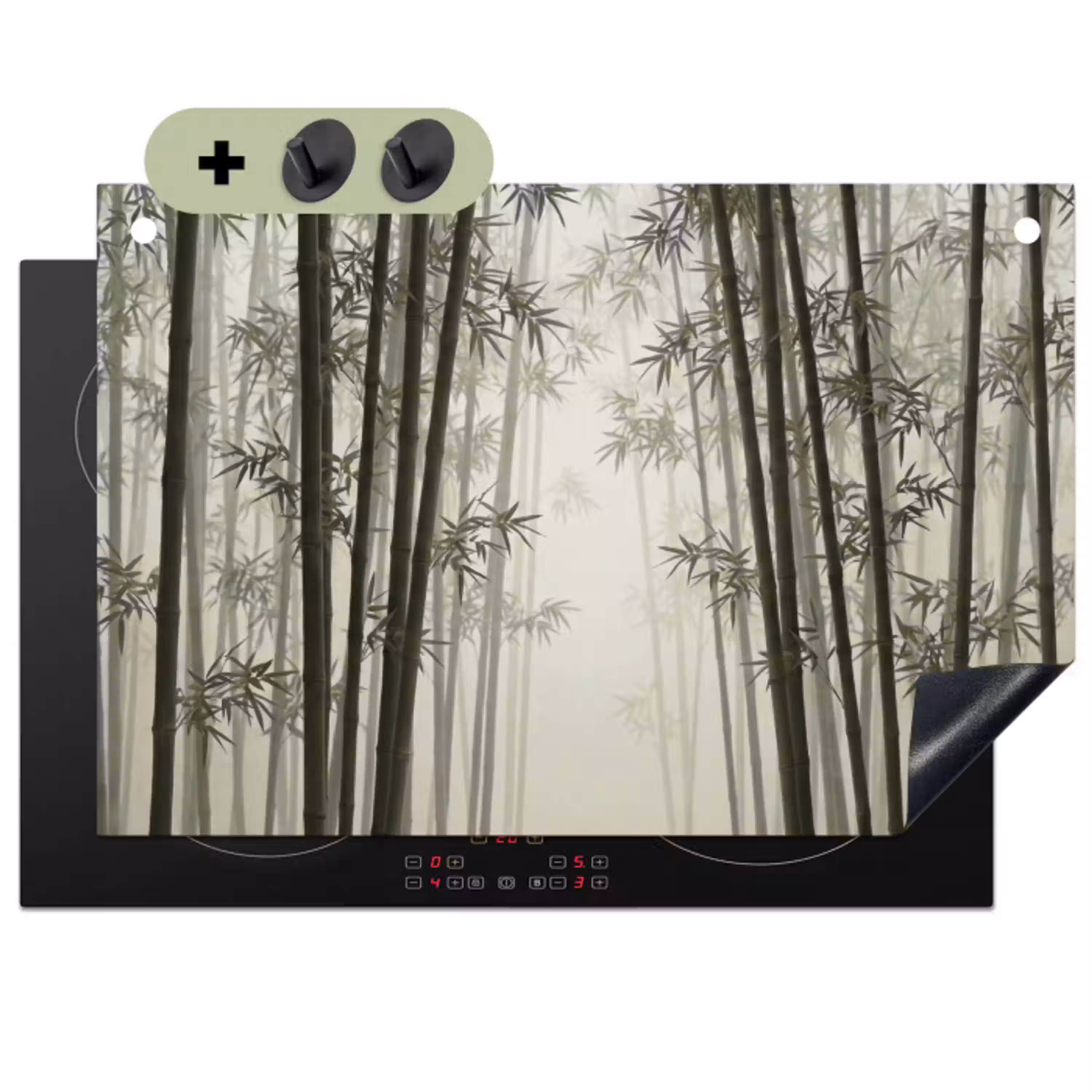 Bamboe - Bos - Mist - Natuur Inductie beschemer met haakjes klein -3d