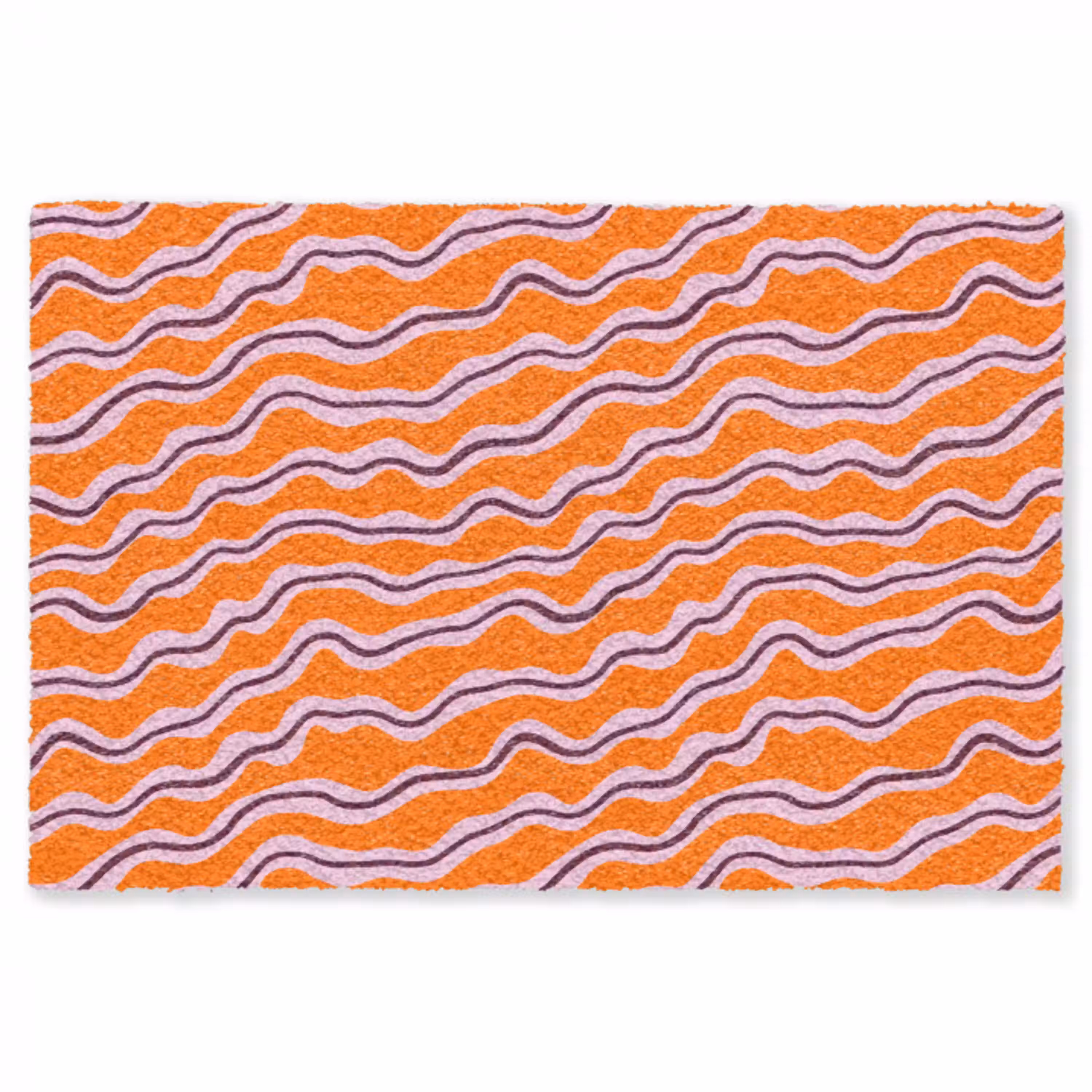 Retro - Golvend - Oranje Vloerkleed Rechthoek klein 1091 -3d
