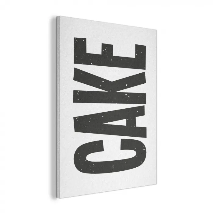 Zwart - Cake - Eten - Decoratie PET vilt klein -3d