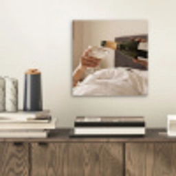 Champagne - Bed - Bubbels aluminium wit klein -sfeer1