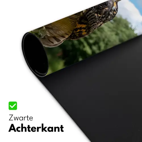 Uil - Boomstronk - Bos - Lucht Muismat XXL klein -sfeer2