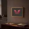 Vlinder - Rood - Minimalistisch Light Box met batterij (Wandlamp) middel -sfeer1