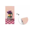 Stoel - Vaas - Bloemen - Geblokt fotobehang vinyl groot -3d
