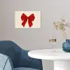 Strik - Symmetrisch - Rood - Lint poster papier klein -sfeer3