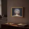 Sneeuwboom  - Lichtjes - Wit - Kleurrijk Light Box met batterij (Wandlamp) middel -sfeer1