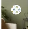 Patroon - Regenboog - Hartjes Wandcirkel kunststof plaat 5mm dik klein -sfeer3