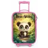 Panda - Bamboebos - Groen Kinderkoffer - Roze klein -zz3dotto