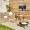 Olifant - Zwart - Wit - Rook Tuinposter op houten frame 2 cm dik klein -sfeer2