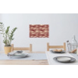 Golven - Rood - Patroon - Crème Muursticker klein 286 -eettafel