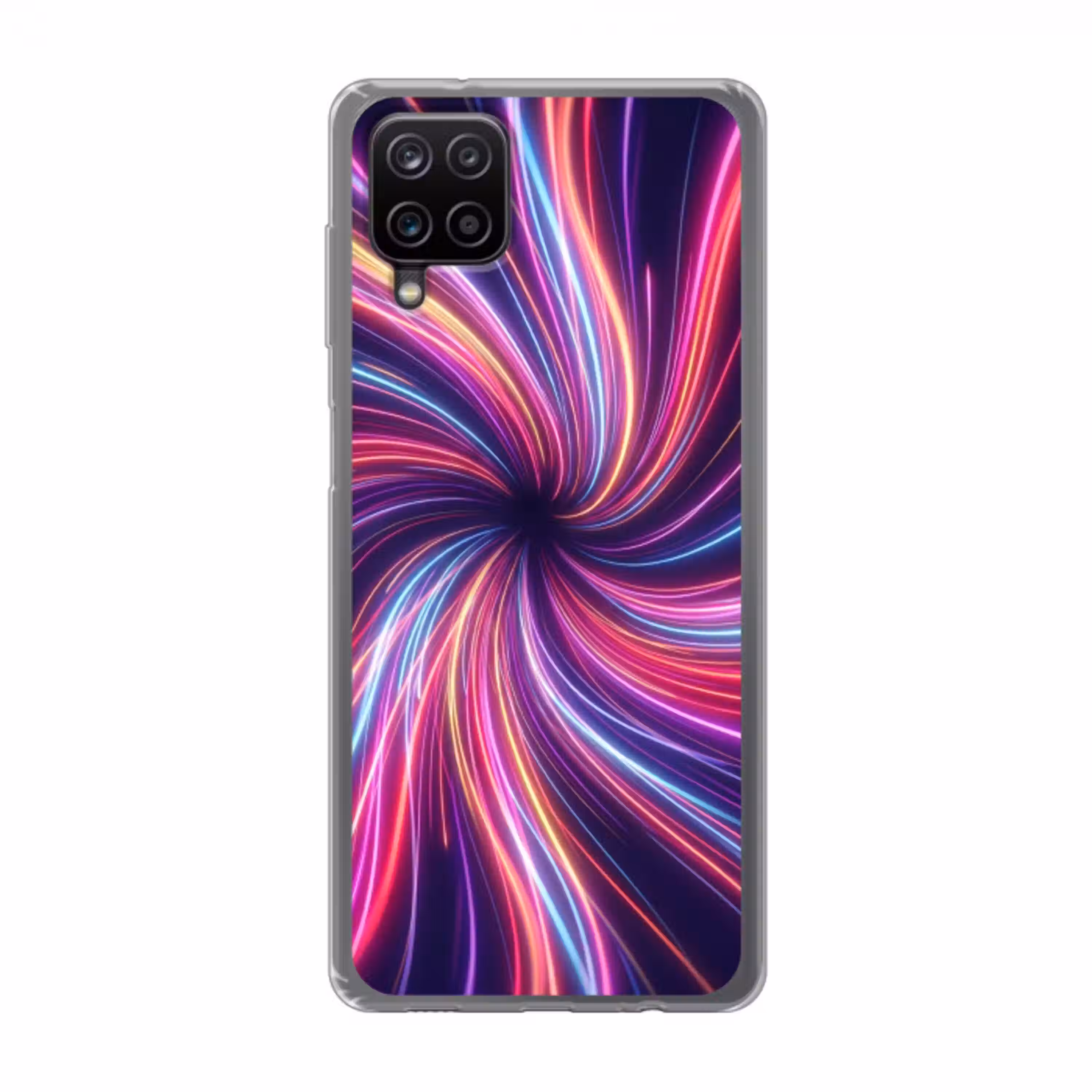 Abstract - Swirl - Futuristic - Neon Telefoonhoesje Samsung Galaxy A12 klein -3d