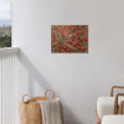 Goudvink - Bessen - Herfst - Natuur - Kleurrijk tuinposter los doek klein -sfeer8