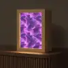 Paars - Bliksem - Wolken Light Box met kabel (Tafellamp) klein 925 -z3d_website