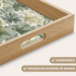 Bladeren - Botanisch - Groen Dienblad Rechthoek middel 911 -USP_HandgreepNL