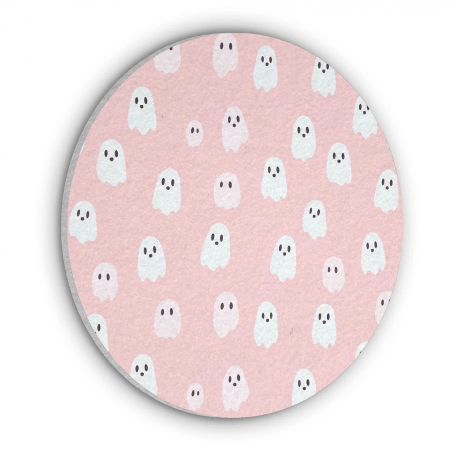 Spookjes - Patroon - Roze Akoestische PET Vilt - Rond klein 838 -3d