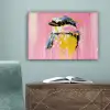 Vogel - Roze - Geel - Blauw canvas 2cm klein -sfeer4