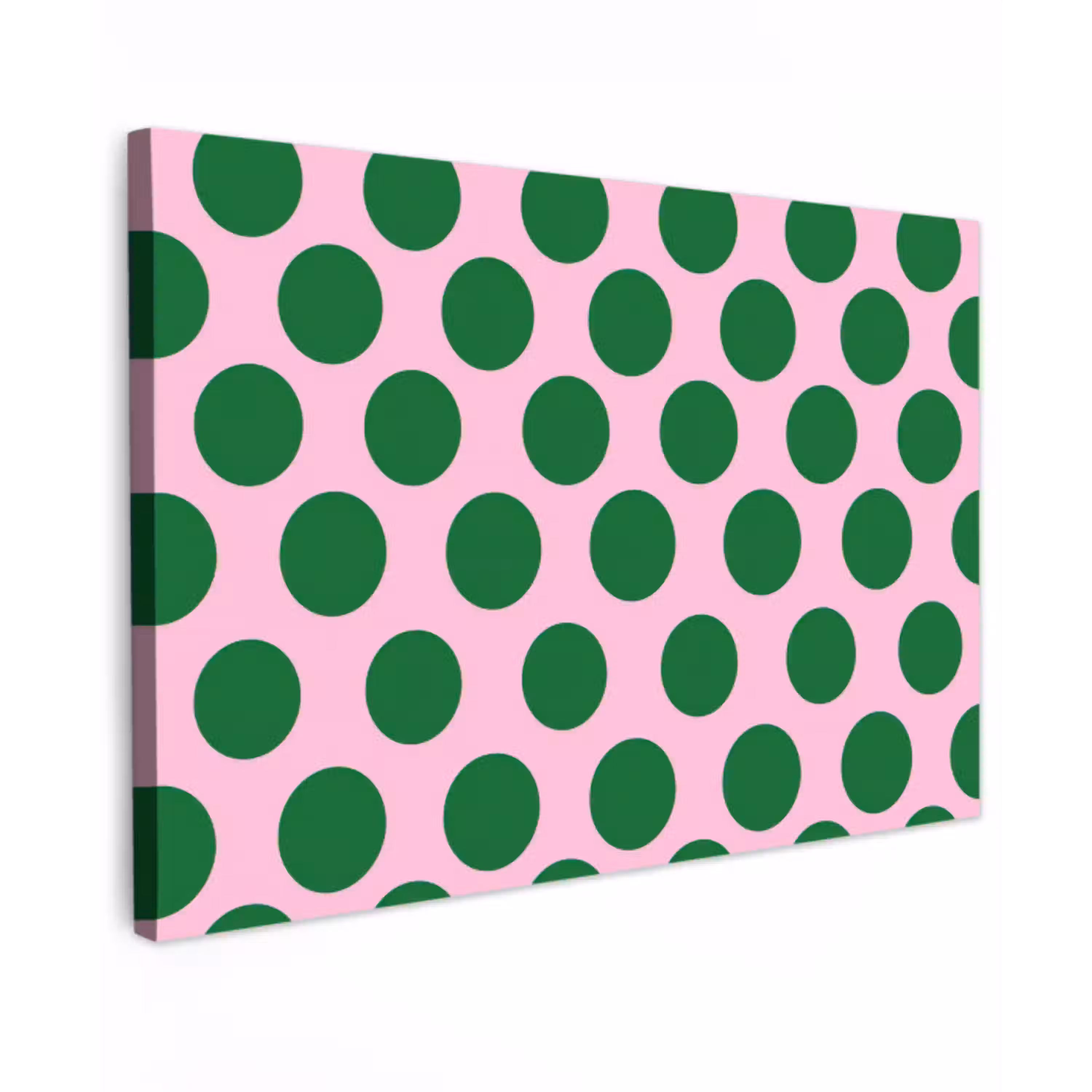 Polkadots - Patroon - Groen Tuinposter op houten frame 2 cm dik klein 845 -3d