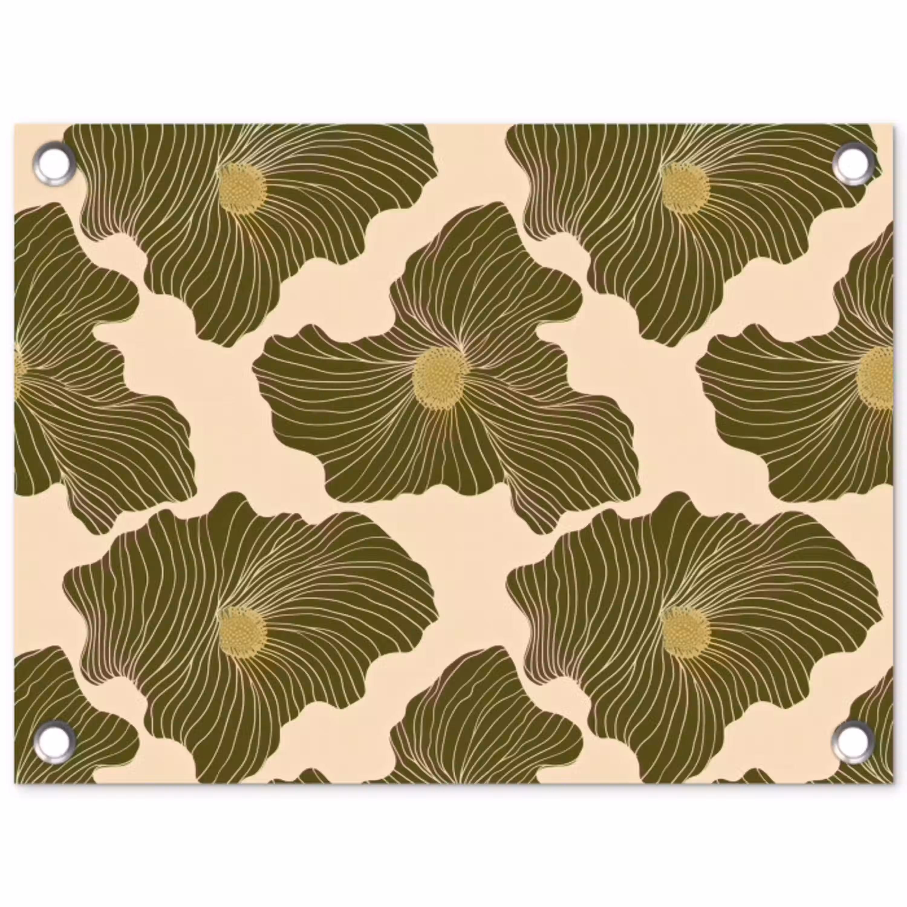 Modern - Abstract - Groen tuinposter los doek klein 239 -3d