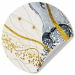 Abstract - Goud - Natuur - Kunst Wandcirkel behangsticker klein -3d