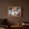 Jongen - Ballonnen - Gebouwen - Kunst Light Box met batterij (Wandlamp) middel -sfeer4