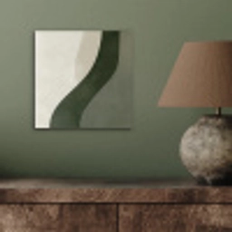 Japandi - Groen - Abstract - Modern aluminium wit klein -sfeer2