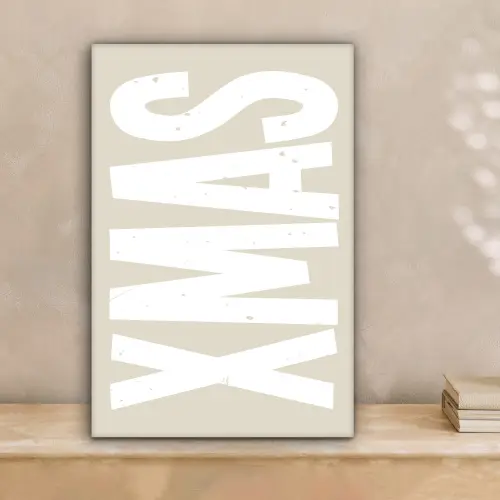 Xmas - Kerst - Japandi - Kerstversiering canvas 2cm klein -sfeer1